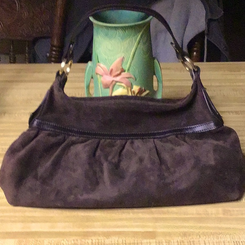 Fendi Dark Brown Suede Shoulder Bag